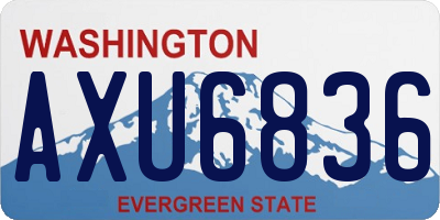 WA license plate AXU6836