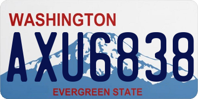 WA license plate AXU6838