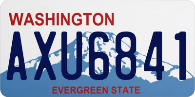 WA license plate AXU6841