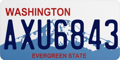 WA license plate AXU6843