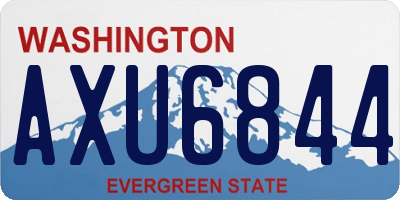WA license plate AXU6844
