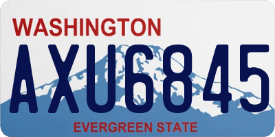 WA license plate AXU6845