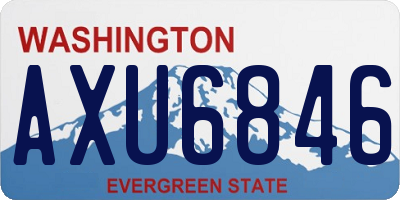 WA license plate AXU6846