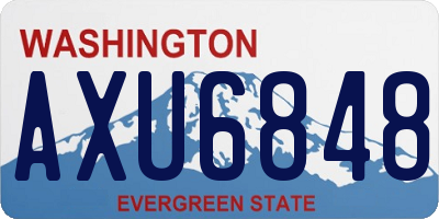 WA license plate AXU6848