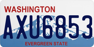 WA license plate AXU6853