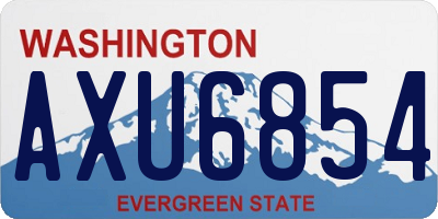 WA license plate AXU6854