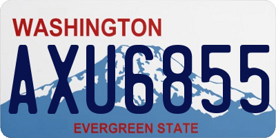 WA license plate AXU6855