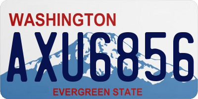 WA license plate AXU6856