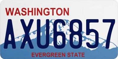 WA license plate AXU6857