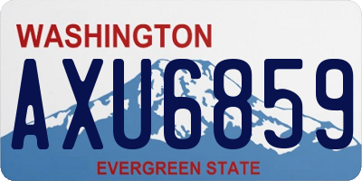 WA license plate AXU6859