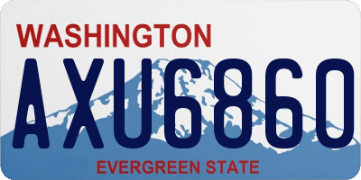 WA license plate AXU6860