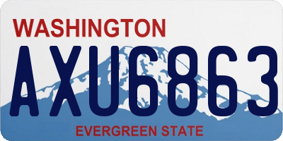 WA license plate AXU6863