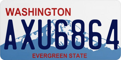 WA license plate AXU6864
