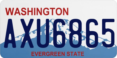 WA license plate AXU6865