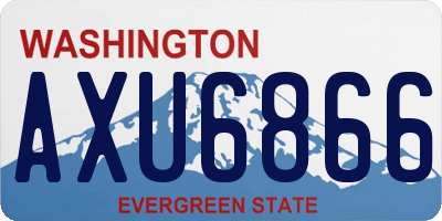WA license plate AXU6866