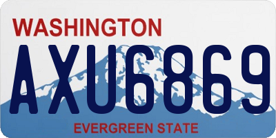 WA license plate AXU6869