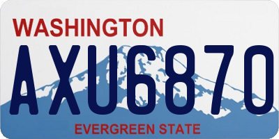 WA license plate AXU6870