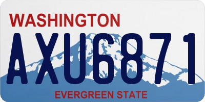 WA license plate AXU6871