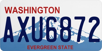 WA license plate AXU6872