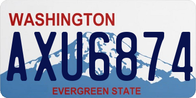 WA license plate AXU6874