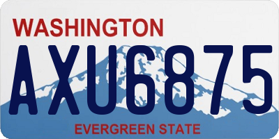 WA license plate AXU6875