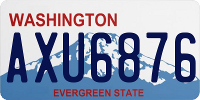 WA license plate AXU6876