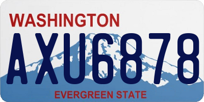 WA license plate AXU6878