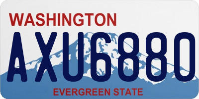 WA license plate AXU6880