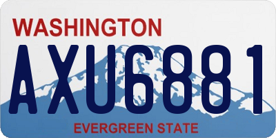 WA license plate AXU6881