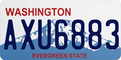 WA license plate AXU6883