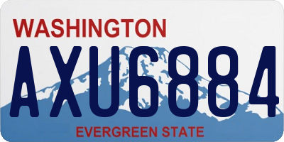 WA license plate AXU6884