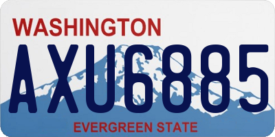 WA license plate AXU6885
