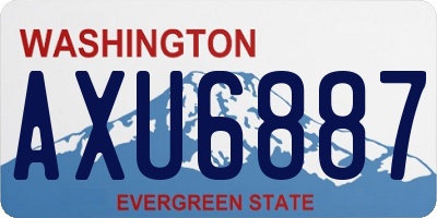 WA license plate AXU6887