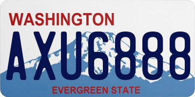 WA license plate AXU6888