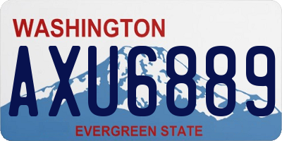 WA license plate AXU6889