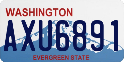 WA license plate AXU6891