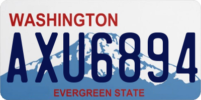 WA license plate AXU6894