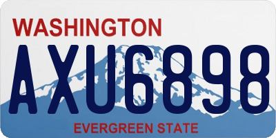 WA license plate AXU6898