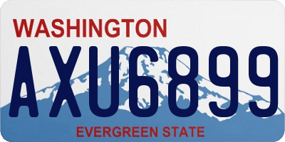 WA license plate AXU6899