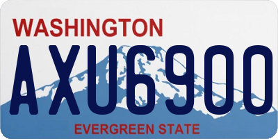 WA license plate AXU6900