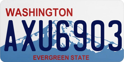WA license plate AXU6903