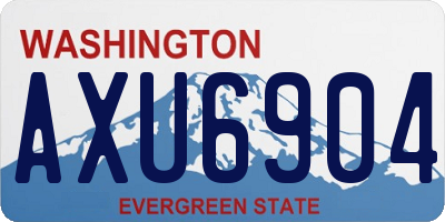 WA license plate AXU6904