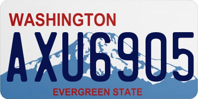 WA license plate AXU6905