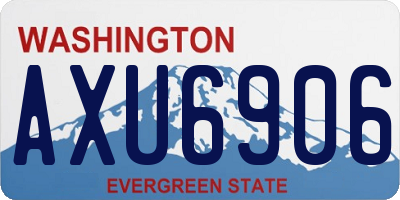 WA license plate AXU6906