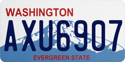 WA license plate AXU6907