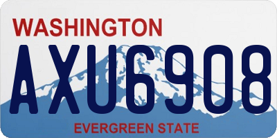 WA license plate AXU6908