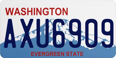 WA license plate AXU6909