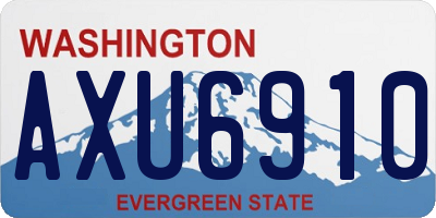 WA license plate AXU6910