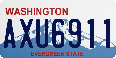 WA license plate AXU6911