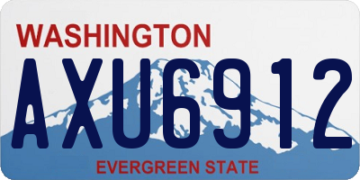 WA license plate AXU6912